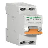 Schneider Electric 12478 дифавтомат AD63 2P 6 A (C) 4.5 kA, 30 mA, тип AC, 1 модуль, IP20, серый