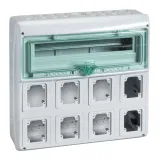Распределительный шкаф Schneider Electric KAEDRA, 18 мод., IP65, навесной, пластик, зеленая дверь