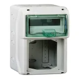 Распределительный шкаф Schneider Electric KAEDRA, 5 мод., IP65, навесной, пластик, зеленая дверь