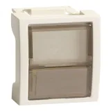 Schneider Electric Панель лицевая 1 модуль для 1×RJ45 Keystone белая ETK45022E