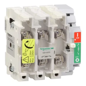 Рубильник с предохранителем Schneider Electric TeSys GS 63А 3P, 000 (ШНАЙДЕР) Рубильник с предохранителем Schneider Electric TeSys GS 63А 3P, 000 (ШНАЙДЕР)