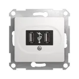 Schneider Electric GSL000132 Розетка 2xUSB Glossa, белый