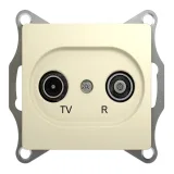 Schneider Electric GSL000294, ТВ-розетка TV-FM, одиночная, бежевый