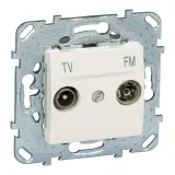 Schneider Electric MGU5.453.25ZD — ТВ-FM проходная розетка, бежевый