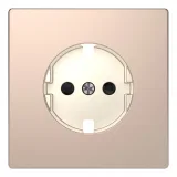 Schneider Electric MERTEN D-LIFE (MTN2330-6051) накладка на розетку с заземлением и шторками, шампань