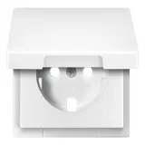 Schneider Electric MERTEN SYSTEM DESIGN накладка на розетку с заземлением, с крышкой, полярно-белый MTN2341-4019