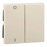 Schneider Electric Merten System M MTN312744, клавиша двойная, бежевый