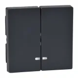 Schneider Electric MTN3420-0414 - двойная клавиша с линзами, антрацит