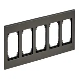 Рамка 5 постов Schneider Electric MERTEN M-ELEGANCE, серый родий MTN403514