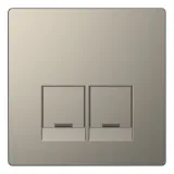Schneider Electric MERTEN D-LIFE MTN4572-6050 — накладка на информационную розетку, никель