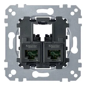 Schneider Electric MTN4575-0002 механизм двойной компьютерной розетки RJ45, кат. 5E (ШНАЙДЕР) Schneider Electric MTN4575-0002 механизм двойной компьютерной розетки RJ45, кат. 5E (ШНАЙДЕР)