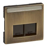 Schneider Electric MERTEN SYSTEM DESIGN MTN466643 (накладка на информационную розетку, античная латунь)