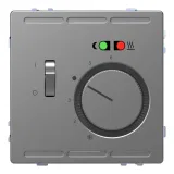 Schneider Electric MTN5764-6036 Термостат для теплого пола, с выносным датчиком, серия Merten D-Life, нержавеющая сталь