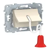 Schneider Electric UNICA NEW выключатель со шнуром 1 м без фиксации, бежевый NU522644