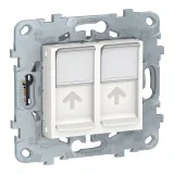 Schneider Electric UNICA NEW NU542418 розетка компьютерная двойная 2xRJ45 Cat.6, белый