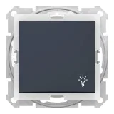 Schneider Electric SDN0900370 выключатель 1-клавишный кнопочный, Sedna, графит