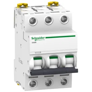 Schneider Electric Acti9 iC60N A9F79363 автоматический выключатель, 3P, 63 А, C, 6 кА (ШНАЙДЕР) Schneider Electric Acti9 iC60N A9F79363 автоматический выключатель, 3P, 63 А, C, 6 кА (ШНАЙДЕР)