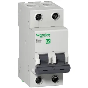 EZ9F14225 Автоматический выключатель Schneider Electric Easy9, 2 полюса, 25A, тип B, 4,5kA (ШНАЙДЕР) EZ9F14225 Автоматический выключатель Schneider Electric Easy9, 2 полюса, 25A, тип B, 4,5kA (ШНАЙДЕР)