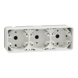 Schneider Electric MUR39913 Mureva S, накладной 3-постовой бокс, белый, IP55