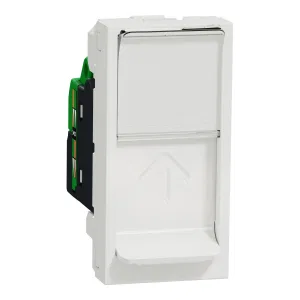 Schneider Electric NU341618 розетка компьютерная одиночная, RJ45, категория 6 STP, 1 модуль, белый (ШНАЙДЕР) Schneider Electric NU341618 розетка компьютерная одиночная, RJ45, категория 6 STP, 1 модуль, белый (ШНАЙДЕР)