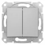 Schneider Electric SDN0300160 Выключатель двухклавишный Sedna, алюминий