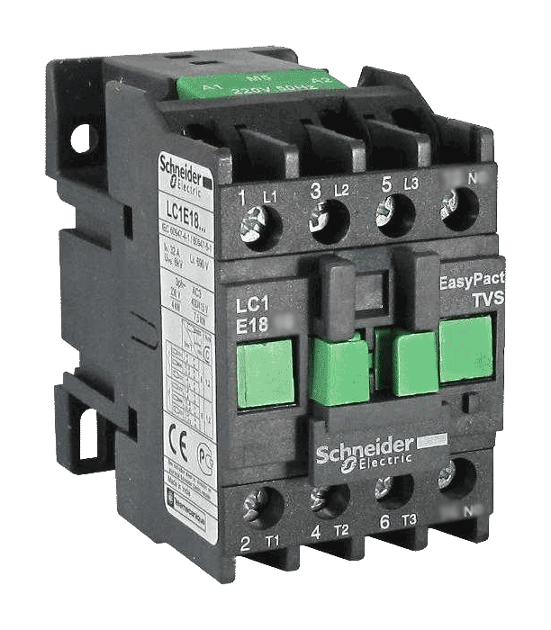 Контактор Schneider Electric EasyPact TVS 3P LC1E1801M5, 18 А, 400/220 В AC